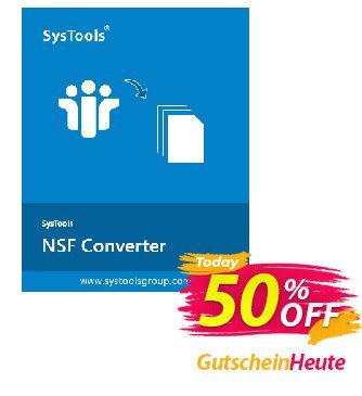 SysTools NSF Converter Coupon, discount 50% OFF SysTools NSF Converter, verified. Promotion: Awful sales code of SysTools NSF Converter, tested & approved
