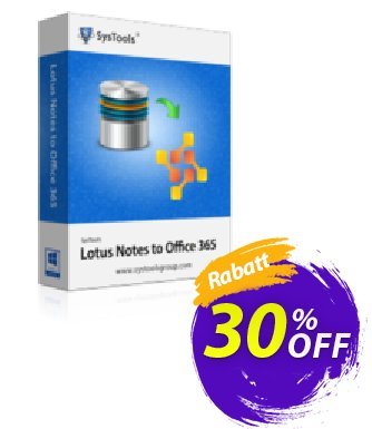 SysTools Mail Migration Office365 (5 User Licenses) Coupon, discount SysTools Summer Sale. Promotion: exclusive sales code of SysTools Lotus Notes to Office 365 - 5 User License 2024