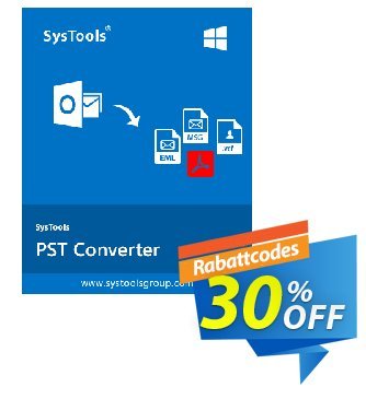 SysTools PST Converter (Business License) Coupon, discount SysTools coupon 36906. Promotion: 