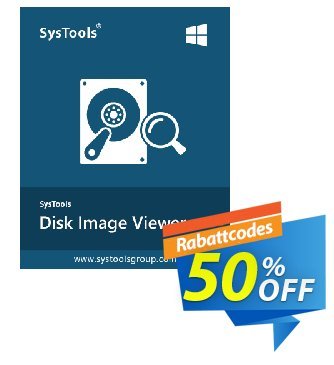 SysTools Disk Image Viewer Pro Coupon, discount SysTools Summer Sale. Promotion: super offer code of SysTools Disk Image Viewer Pro 2024