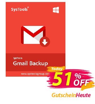 SysTools GMail Backup - 10 Users  Gutschein SysTools coupon 36906 Aktion: 