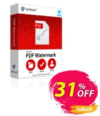 SysTools PDF Watermark (All license type) Coupon, discount SysTools Frozen Winters Sale. Promotion: Big offer code of SysTools PDF Watermark 2024