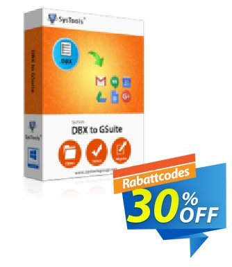 SysTools DBX to G Suite Migrator - Single User License  Gutschein SysTools Frozen Winters Sale Aktion: Awful deals code of SysTools DBX to G Suite - One License 2024