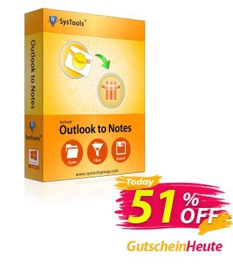 SysTools Outlook to Notes Converter discount coupon 50% OFF SysTools Outlook to Notes, verified - Awful sales code of SysTools Outlook to Notes, tested & approved