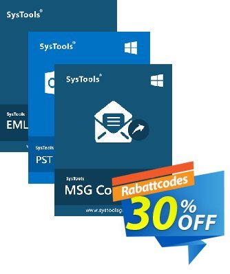 Bundle Offer: SysTools MSG Converter + PST Converter + EML Converter Coupon, discount SysTools Pre-Summer Offer. Promotion: Awesome sales code of Bundle Offer - SysTools MSG Converter + PST Converter + EML Converter 2024