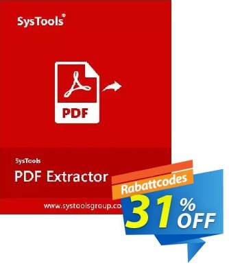 SysTools PDF Extractor for MAC discount coupon 30% OFF SysTools PDF Extractor for MAC, verified - Awful sales code of SysTools PDF Extractor for MAC, tested & approved