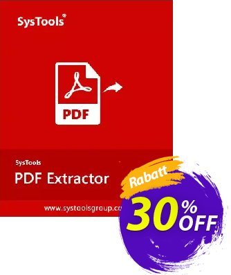 SysTools PDF Extractor - Enterprise License  Gutschein SysTools Spring Offer Aktion: Stirring discounts code of SysTools PDF Extractor 2024