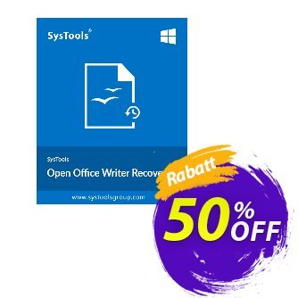 SysTools OpenOffice Writer Recovery (Enterprise) Coupon, discount SysTools coupon 36906. Promotion: 