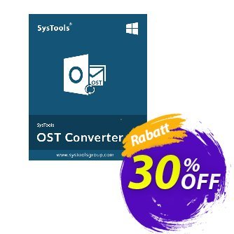 SysTools Outlook OST to PDF Converter (Enterprise License) Coupon, discount 30% OFF SysTools Outlook OST to PDF Converter (Enterprise License), verified. Promotion: Awful sales code of SysTools Outlook OST to PDF Converter (Enterprise License), tested & approved