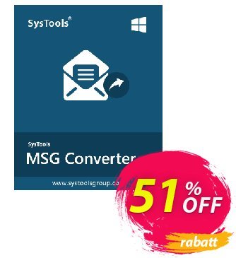 SysTools MSG to EML Converter Coupon, discount 50% OFF SysTools MSG to EML Converter, verified. Promotion: Awful sales code of SysTools MSG to EML Converter, tested & approved