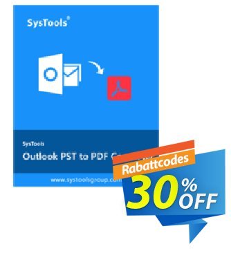 SysTools Outlook PST to PDF Converter Coupon, discount 30% OFF SysTools Outlook PST to PDF Converter, verified. Promotion: Awful sales code of SysTools Outlook PST to PDF Converter, tested & approved