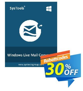 SysTools Windows Live Mail Converter (Business) discount coupon 30% OFF SysTools Windows Live Mail Converter (Business), verified - Awful sales code of SysTools Windows Live Mail Converter (Business), tested & approved
