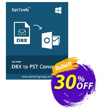 SysTools DBX Converter Coupon, discount SysTools Summer Sale. Promotion: 