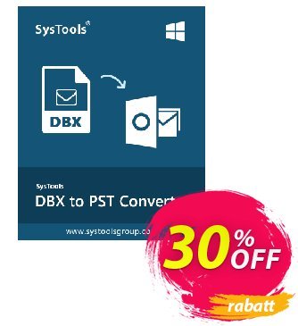 SysTools DBX Converter - Enterprise License  Gutschein SysTools coupon 36906 Aktion: 