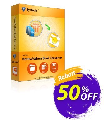 SysTools Notes Address Book Converter Coupon, discount SysTools Summer Sale. Promotion: 