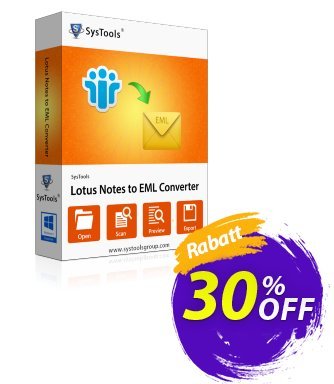 SysTools Lotus Notes to EML Converter (Business) Coupon, discount SysTools coupon 36906. Promotion: 