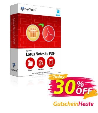 SysTools Lotus Notes to PDF Converter Coupon, discount SysTools Summer Sale. Promotion: 