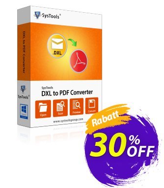 SysTools DXL to PDF Converter Coupon, discount SysTools Summer Sale. Promotion: 