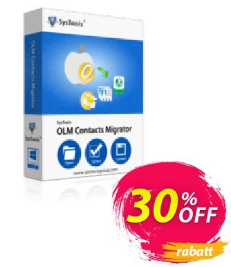 SysTools OLM Contacts Migrator - Personal License Coupon, discount SysTools Summer Sale. Promotion: 