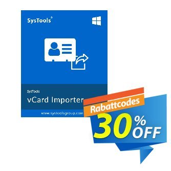 SysTools vCard Importer (Business) Coupon, discount SysTools coupon 36906. Promotion: 