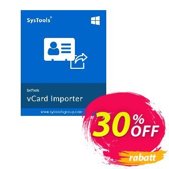 SysTools vCard Importer (Enterprise) Coupon, discount SysTools coupon 36906. Promotion: 