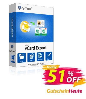 SysTools vCard Export Gutschein SysTools Summer Sale Aktion: 