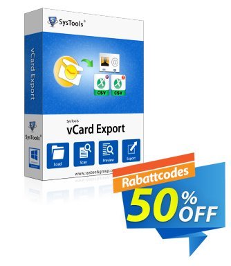 SysTools vCard Export - Business License Coupon, discount SysTools Summer Sale. Promotion: 