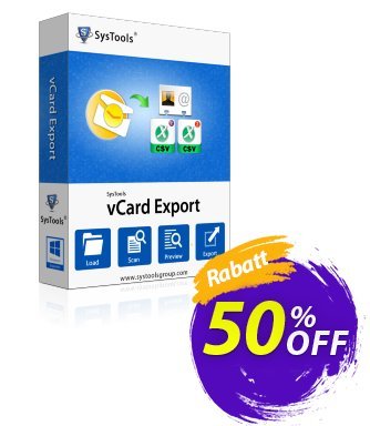 SysTools vCard Export - Enterprise License Gutschein SysTools Summer Sale Aktion: 