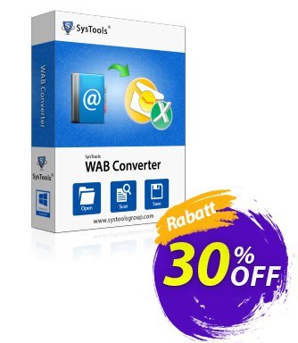 SysTools WAB Converter (Enterprise) Coupon, discount SysTools coupon 36906. Promotion: 