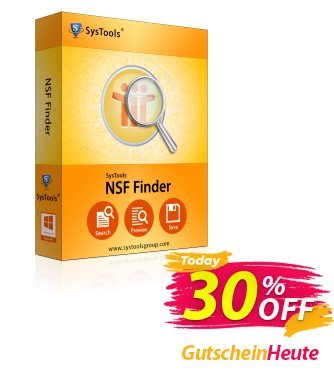 SysTools NSF Finder (Business) Coupon, discount SysTools coupon 36906. Promotion: 