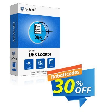 SysTools DBX Locator - Business License  Gutschein SysTools coupon 36906 Aktion: 
