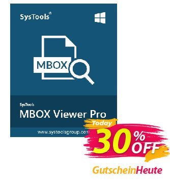 SysTools MBOX Viewer Pro Coupon, discount SysTools MBOX Viewer Pro wondrous promo code 2024. Promotion: 
