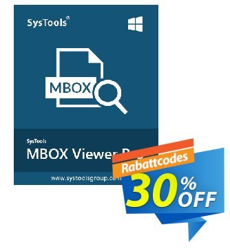SysTools MBOX Viewer Pro (10 User License) Coupon, discount SysTools coupon 36906. Promotion: 