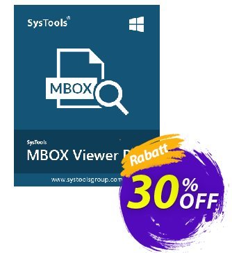 SysTools MBOX Viewer Pro (50 User License) Coupon, discount SysTools coupon 36906. Promotion: 