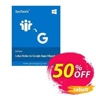 Lotus Notes to Google Apps - 1000 Users License discount coupon SysTools Summer Sale - 