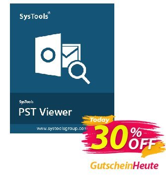 SysTools Outlook PST Viewer Pro (25 Users) Coupon, discount SysTools coupon 36906. Promotion: 
