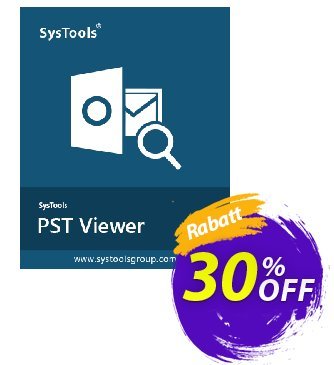 SysTools Outlook PST Viewer Pro (100 Users) Coupon, discount SysTools coupon 36906. Promotion: 