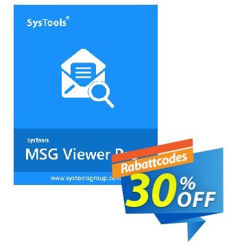 SysTools MSG Viewer Pro (25 Users) Coupon, discount SysTools coupon 36906. Promotion: 