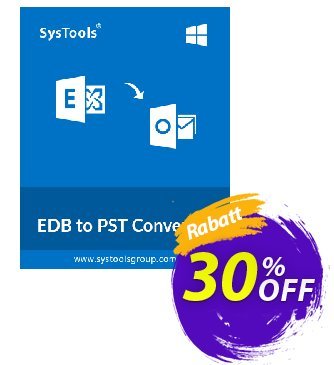 SysTools EDB to PST Converter discount coupon 30% OFF SysTools EDB to PST Converter, verified - Awful sales code of SysTools EDB to PST Converter, tested & approved