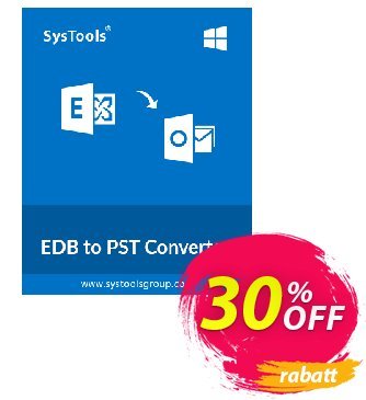 SysTools EDB to PST Converter (Corporate) Coupon, discount SysTools coupon 36906. Promotion: 