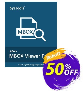 MBOX Viewer Pro Plus - 10 User License  Gutschein SysTools coupon 36906 Aktion: 