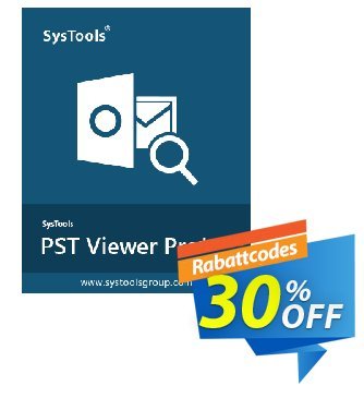 SysTools PST Viewer Pro+ Plus (25 User License) Coupon, discount SysTools coupon 36906. Promotion: 