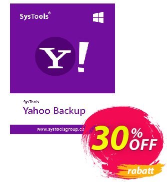 SysTools Yahoo Backup Tool (25 Users) Coupon, discount SysTools coupon 36906. Promotion: 
