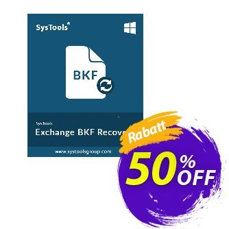 SysTools Exchange BKF Recovery Coupon, discount 30% OFF SysTools Exchange BKF Recovery, verified. Promotion: Awful sales code of SysTools Exchange BKF Recovery, tested & approved