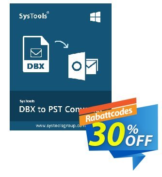 SysTools DBX to PST Converter Gutschein SysTools coupon 36906 Aktion: SysTools promotion codes 36906