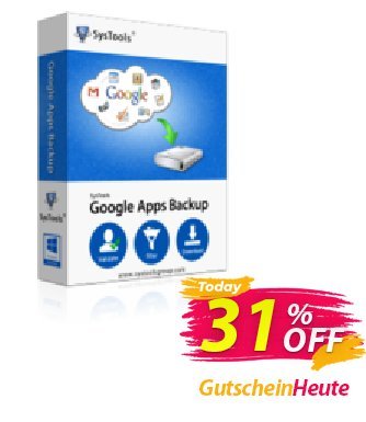 Google Apps Backup - 10 Users License Gutschein SysTools coupon 36906 Aktion: SysTools promotion codes 36906