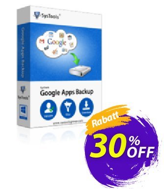 Google Apps Backup - 20 Users License Gutschein SysTools coupon 36906 Aktion: SysTools promotion codes 36906