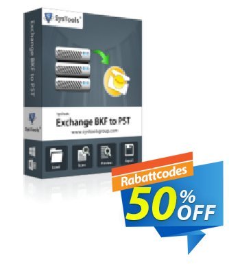 SysTools Exchange BKF to PST (Personal License) Coupon, discount SysTools coupon 36906. Promotion: 