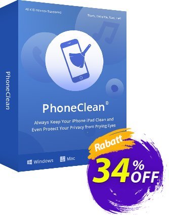PhoneClean Pro (1 year) discount coupon PhoneClean Pro for Windows Awesome discounts code 2024 - 30OFF Coupon Imobie