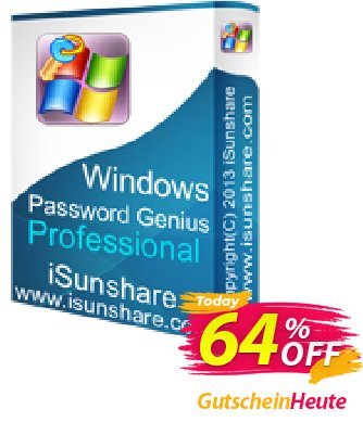 iSunshare Windows Password Genius Professional Coupon, discount iSunshare discount (47025). Promotion: iSunshare discount coupons